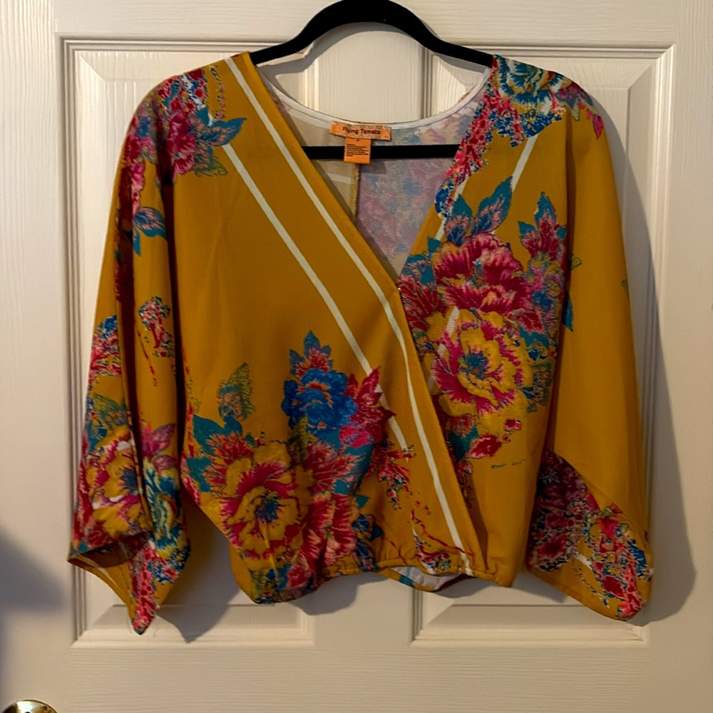 Mustard Floral Blouse